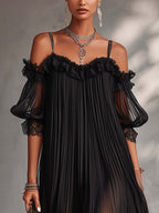 Aurora | Abito Lungo Chiffon Col V